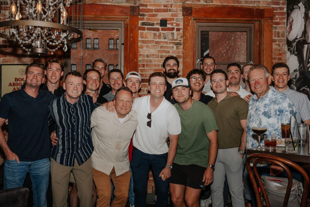 Cincinnati engagement party hosted at Abigail's Annex, a private room at Rosedale OTR